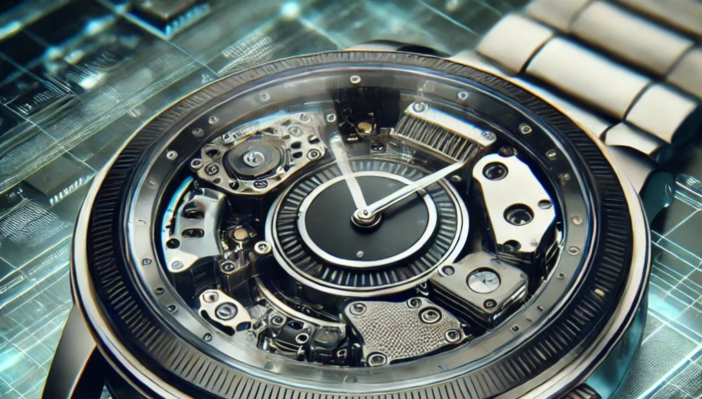 DALL·E 2025-03-19 17.49.36 - A detailed close-up of a smartwatch battery, showing its sleek design, compact size, and internal components. The image highlights the battery's capac Smartwatch Battery